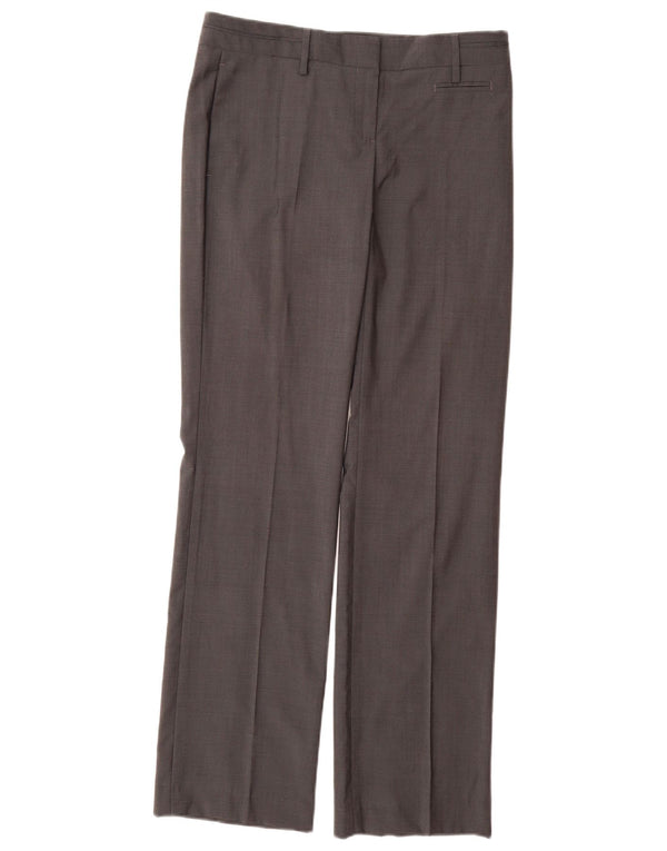 MASSIMO DUTTI Pantaloni drepti pentru femei EU 38 Mici W28 L33 Lână gri