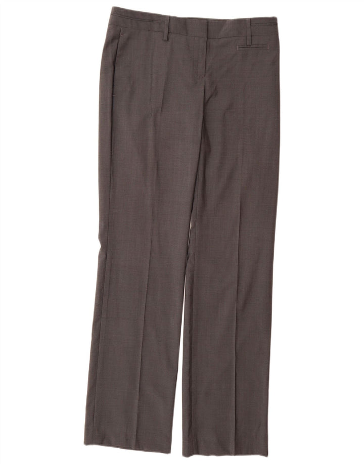 MASSIMO DUTTI Pantaloni drepti pentru femei EU 38 Mici W28 L33 Lână gri