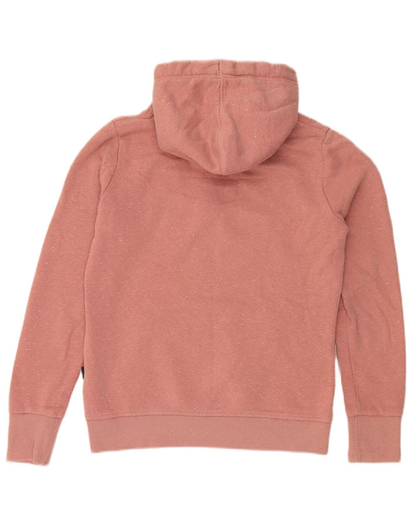 Pulover Superdry pentru damă, cu grafică, UK 12, bumbac cu pete roz mediu