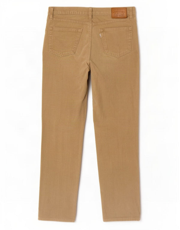 Pantaloni drepti pentru bărbați Levi's din velur, L34 L29, bumbac bej