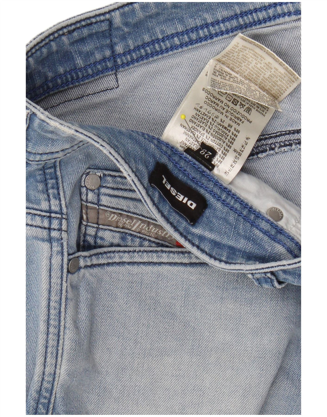 DIESEL Pantaloni scurți din blugi pentru femei W29, bumbac albastru mediu