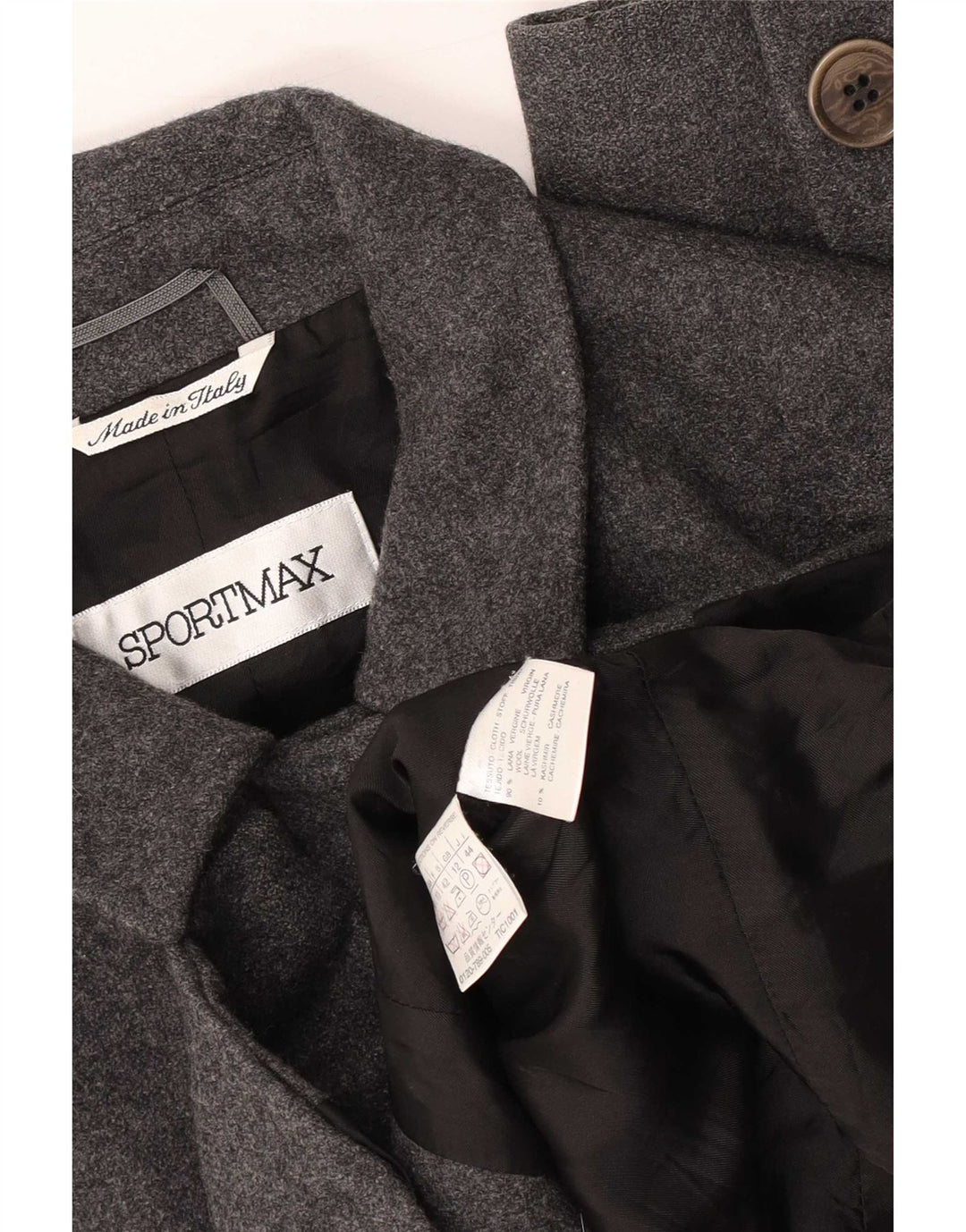Jachetă Sportmax pentru femei UK 12 Medium Gri Lână Classic