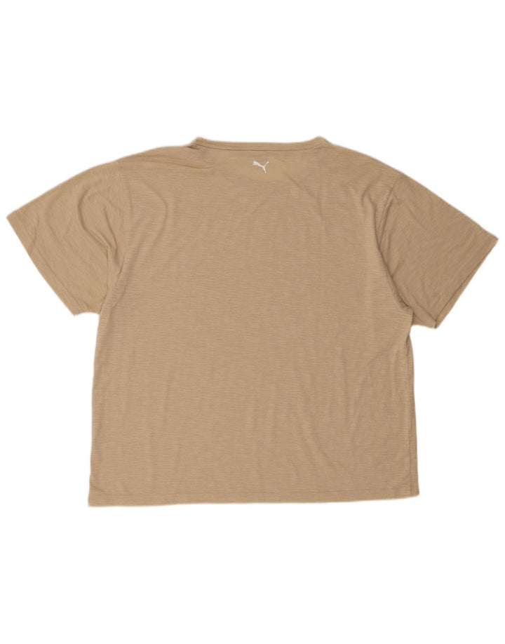 Tricou pentru bărbați Puma Top Large Beige Flecked
