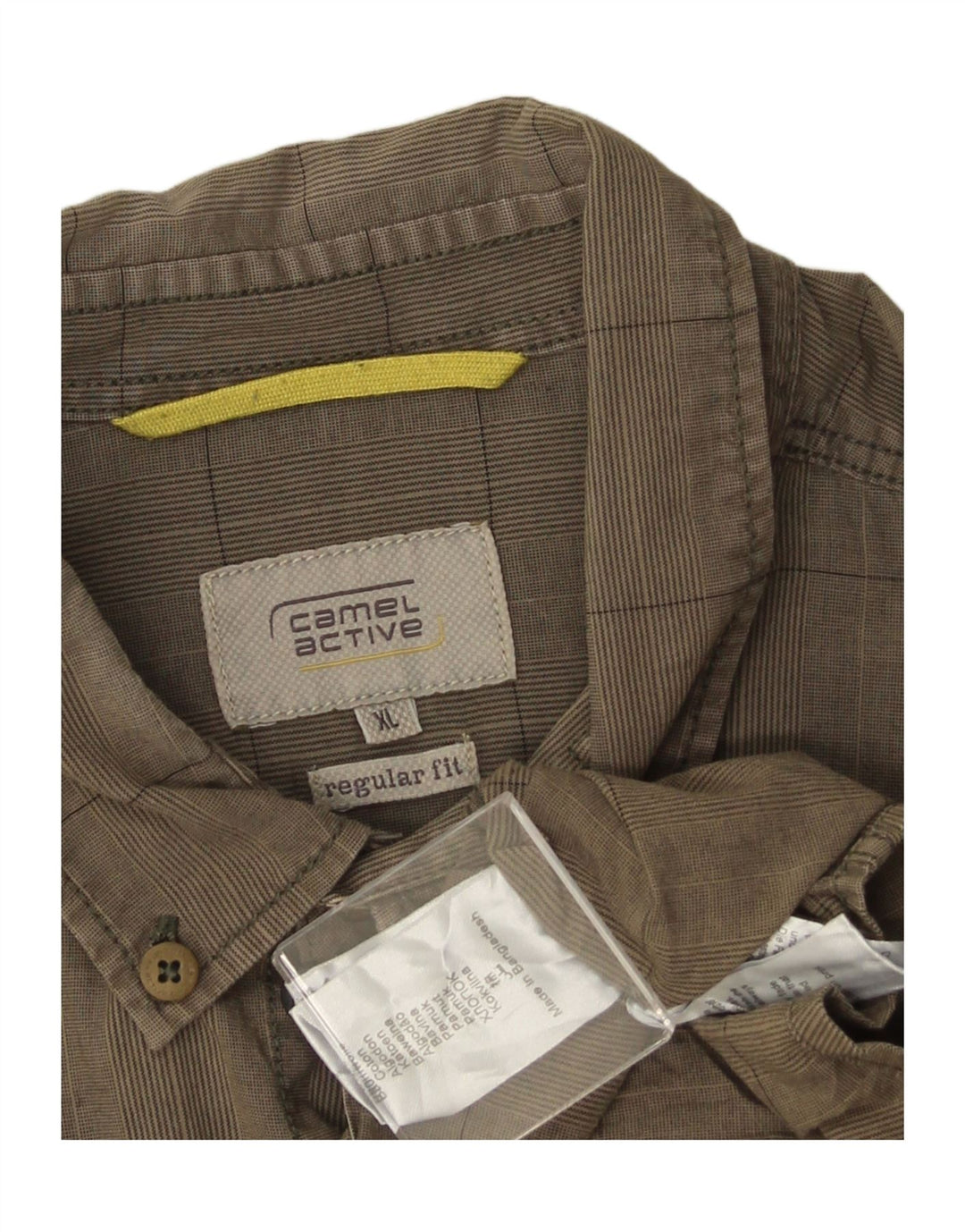 Cămașă pentru bărbați CAMEL ACTIVE, cu tăiere obișnuită, XL, bumbac cu carouri kaki
