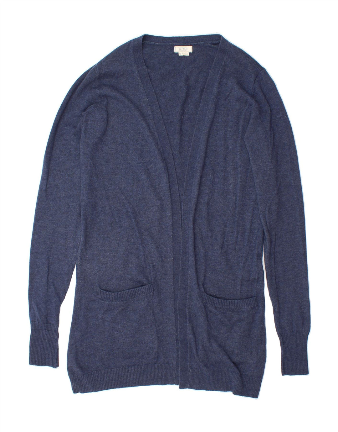 FAT FACE Womens Longline Cardigan Sweater UK 8 Small Navy Blue Wool Vintage Fat Face and Second-Hand Fat Face from Messina Hembry 