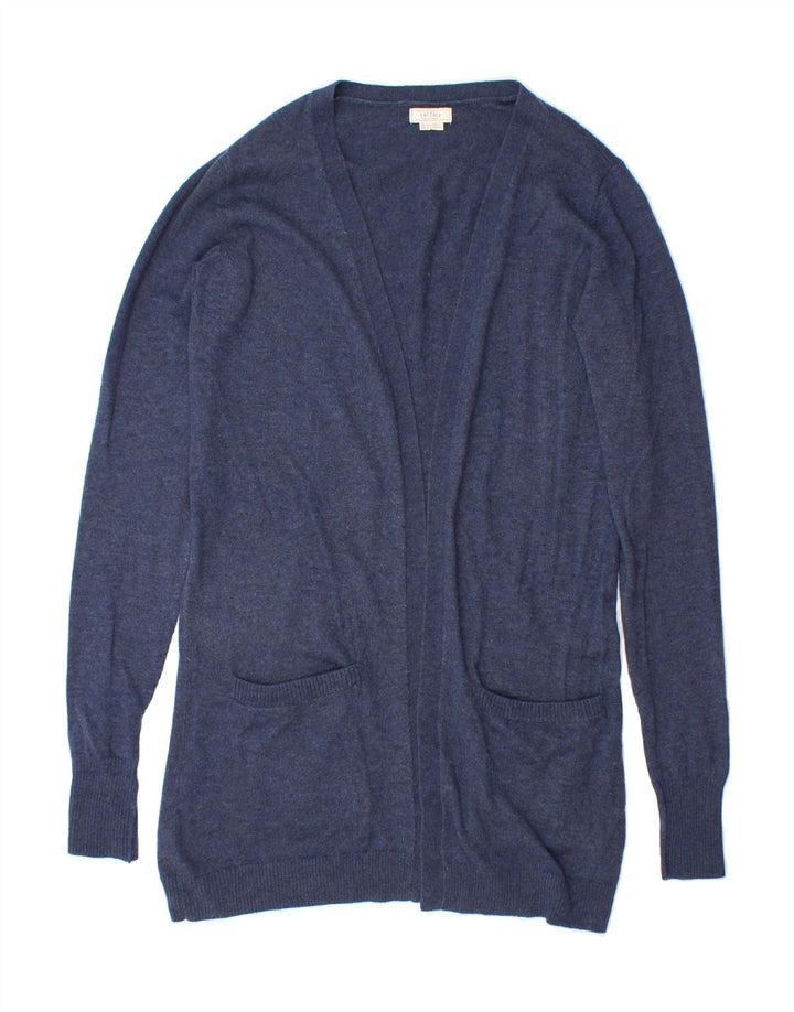 FAT FACE Womens Longline Cardigan Sweater UK 8 Small Navy Blue Wool Vintage Fat Face and Second-Hand Fat Face from Messina Hembry 