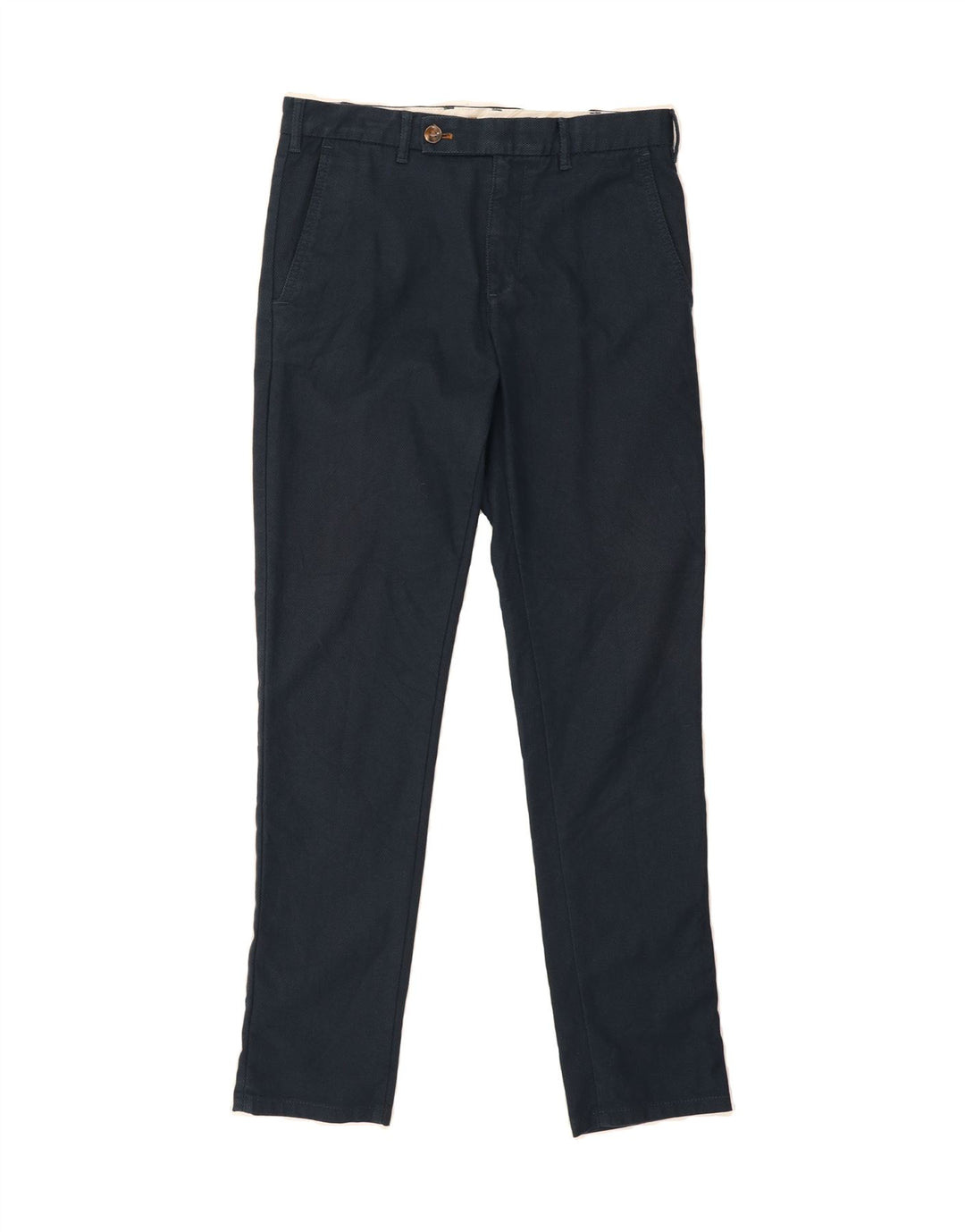 ZARA Mens Slim Suit Trousers EU 38 Small W30 L31 Navy Blue Polyester Vintage Zara and Second-Hand Zara from Messina Hembry 