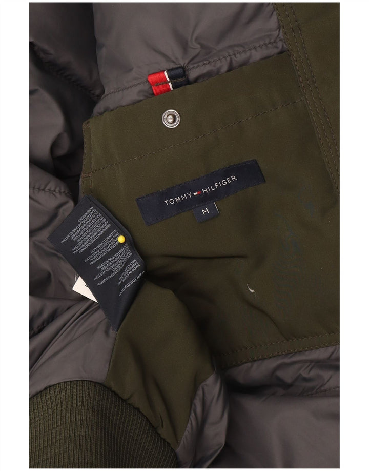 Jachetă căptușită pentru bărbați Tommy Hilfiger UK 38 Poliester verde mediu