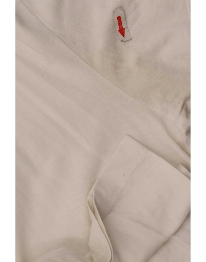 Tricou Fred Perry pentru bărbați Top mare din bumbac alb