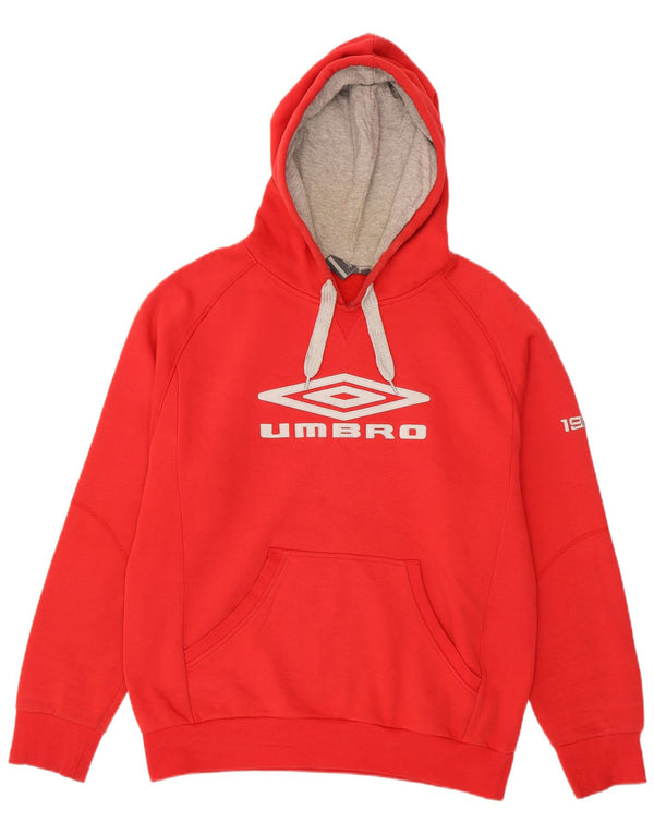 Pulover Umbro pentru bărbați, cu glugă, 2XL, roșu, bumbac