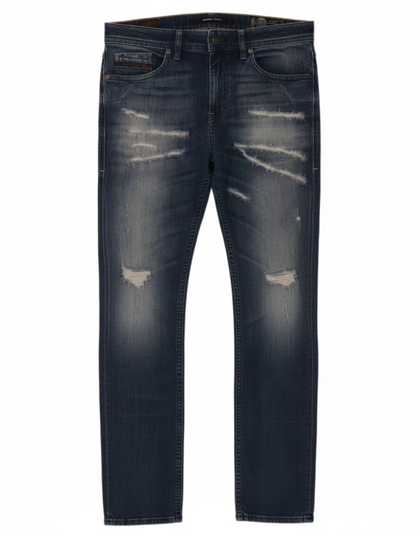 Jeans slim skinny Thommer Distressed pentru bărbați Diesel L33 L32 Bumbac albastru