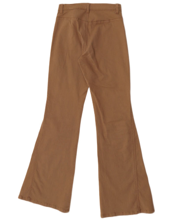 Pantaloni casual Benetton Flare pentru fete 11-12 ani XL W24 L30 maro bumbac