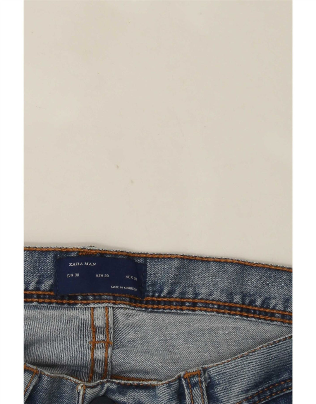 Blugi slim pentru bărbați Zara EU 38 Mici L30 L32 Albastru