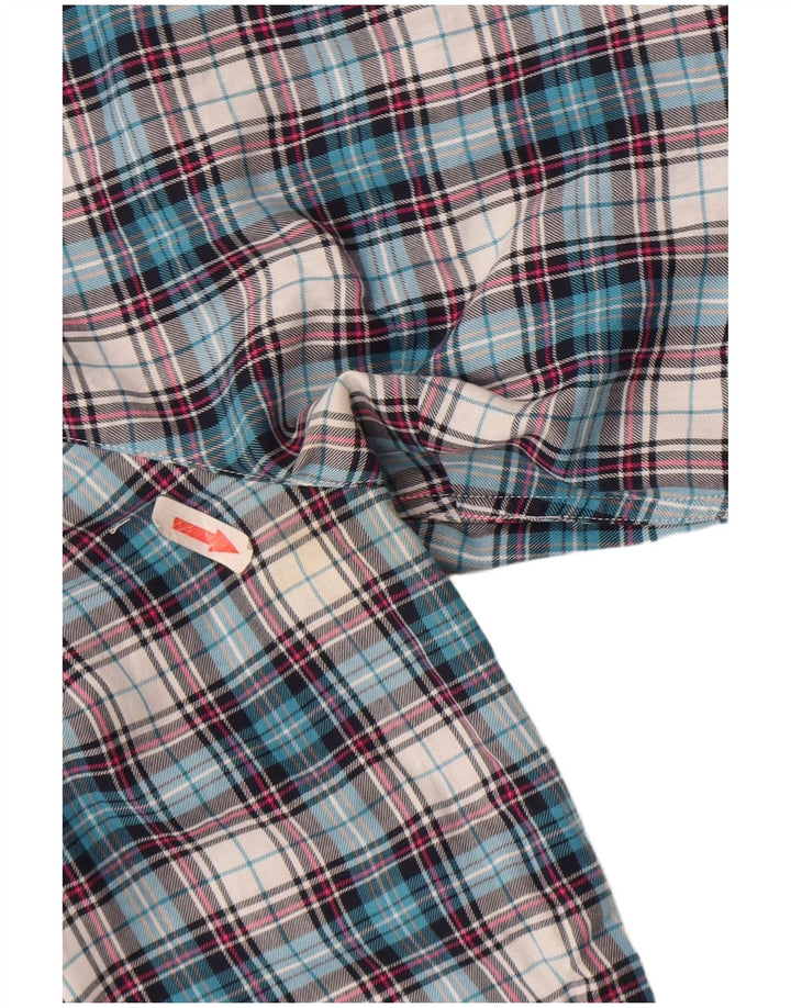 Bluză cămașă cu volane în față pentru femei Tommy Hilfiger US 6 Medium Blue Check