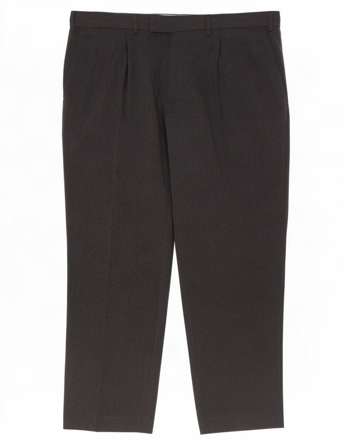 Pantaloni de costum pentru bărbați Marks & Spencer L38 L29 Gri poliester