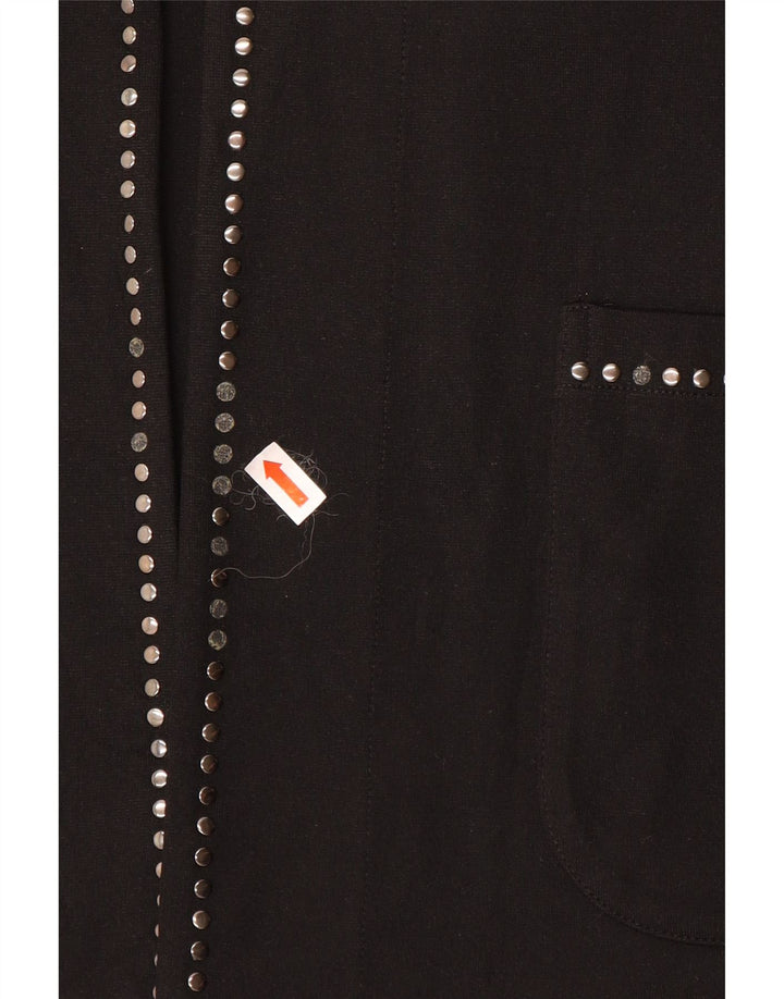 Fiorella Rubino Jachetă Blazer Oversized Open pentru femei UK 14 Medium Black