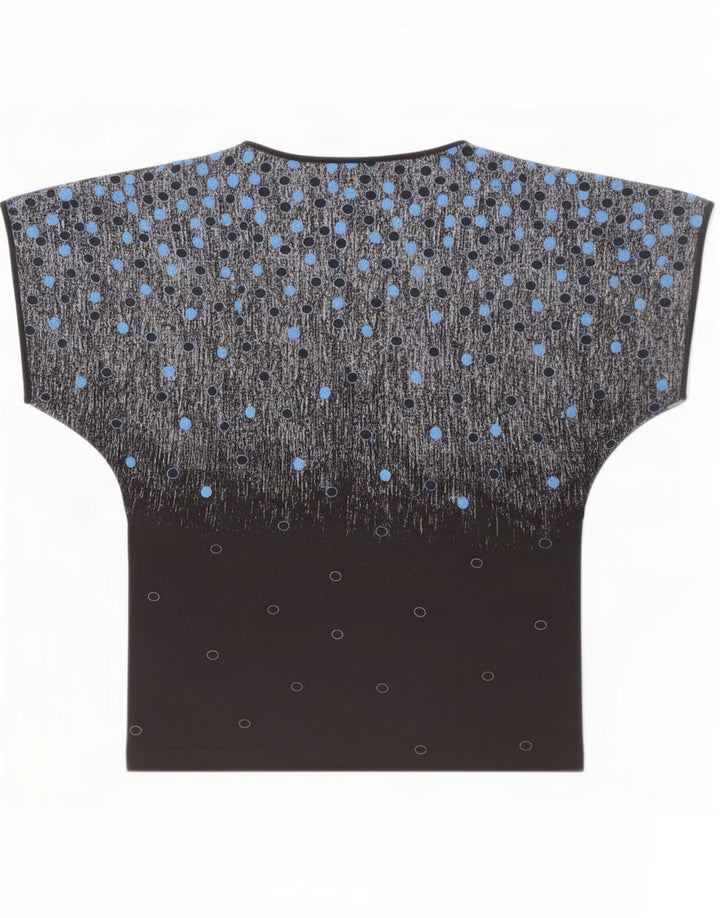 Bluză Vintage Femei Top IT 42 Medium Black Spot Bumbac