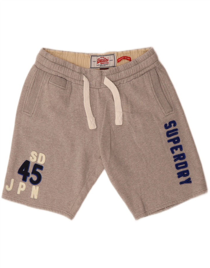 Pantaloni scurți de sport grafic Superdry pentru bărbați XL, bumbac gri