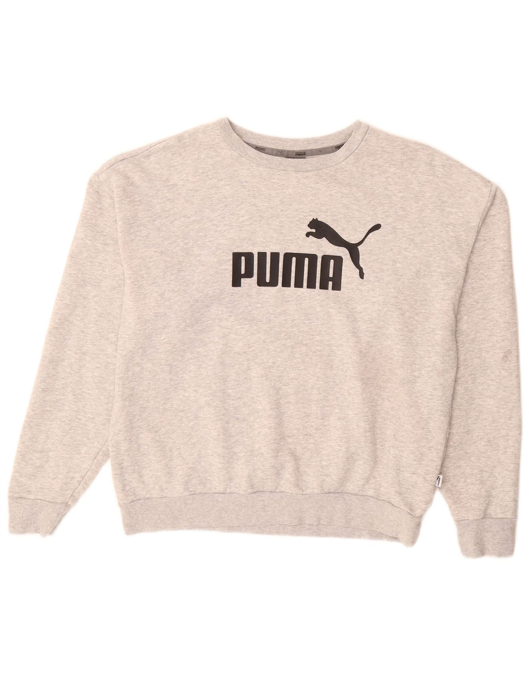 Pulover cu grafic pentru femei PUMA UK 14, bumbac cu pete, gri mediu