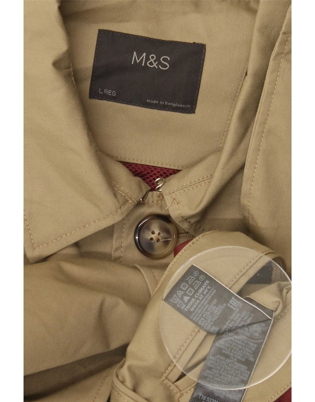 Palton pentru bărbați Marks & Spencer UK 40 Poliester kaki mare