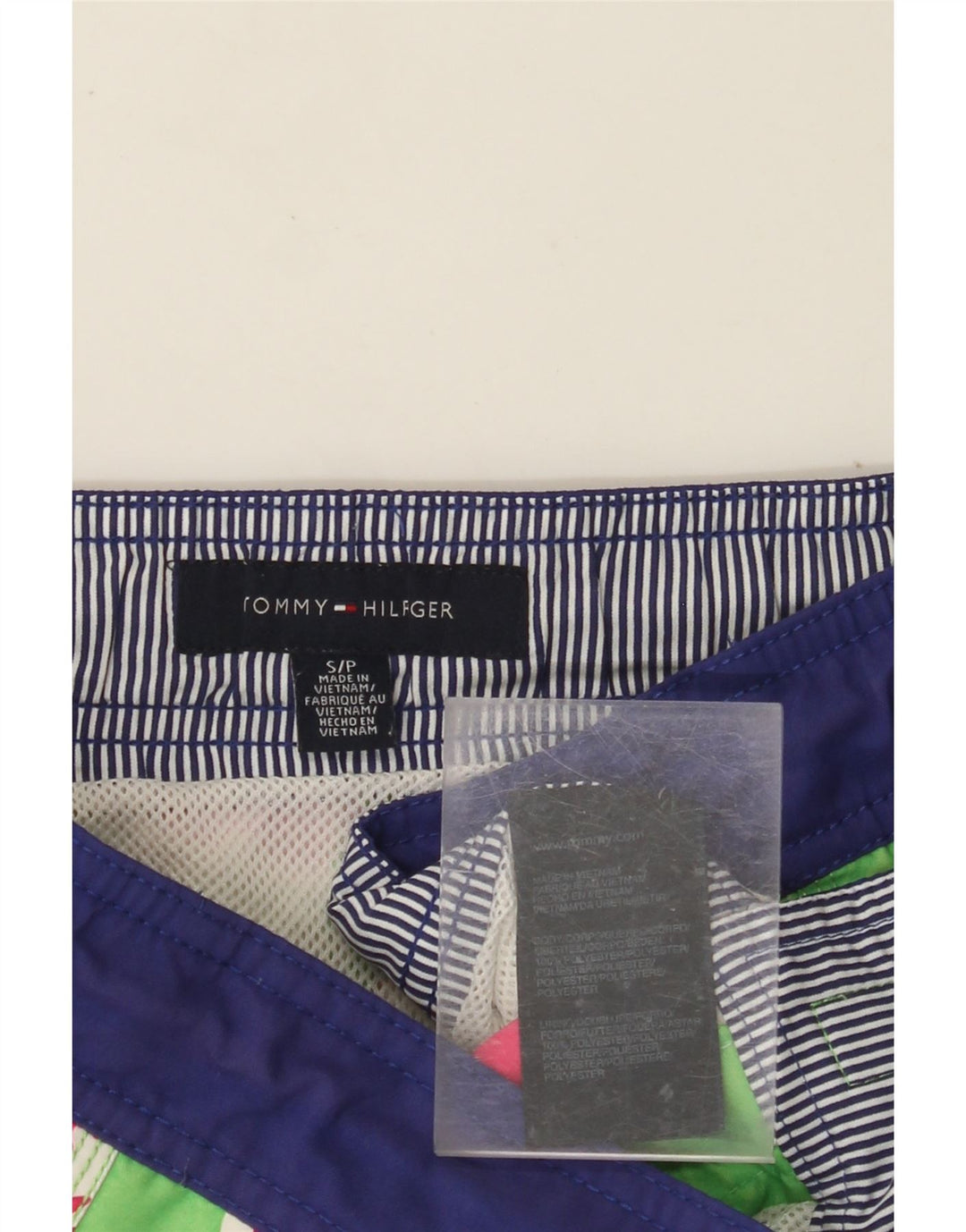 TOMMY HILFIGER Pantaloni scurți de înot pentru bărbați Poliester floral mic, verde