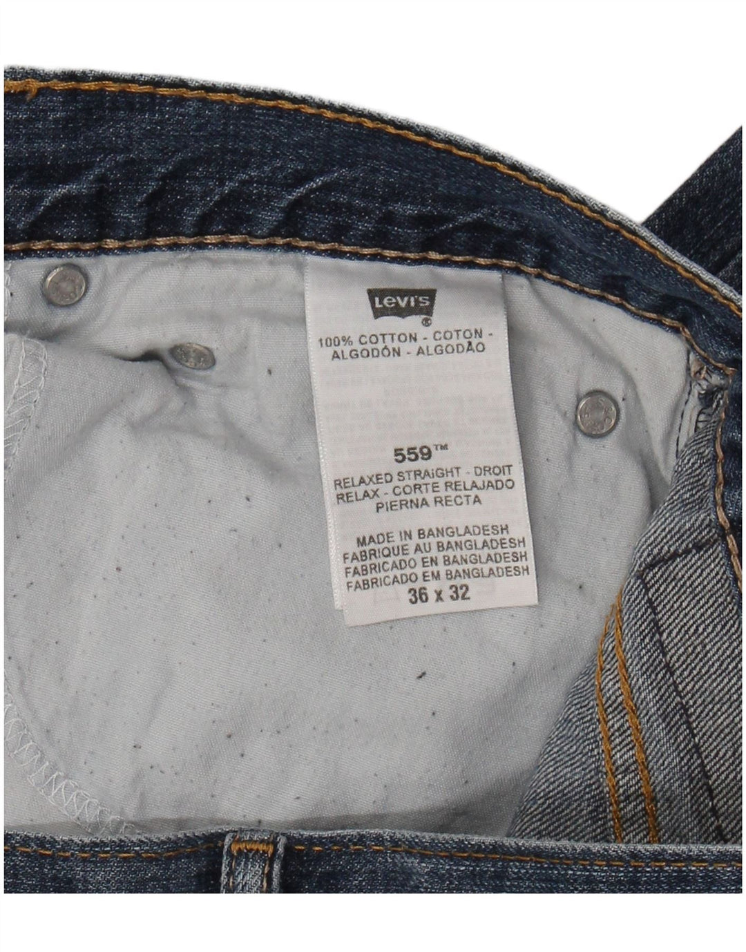 Blugi drepti pentru bărbați LEVI'S 559, cu ajustare relaxată, W36 L32, bumbac albastru