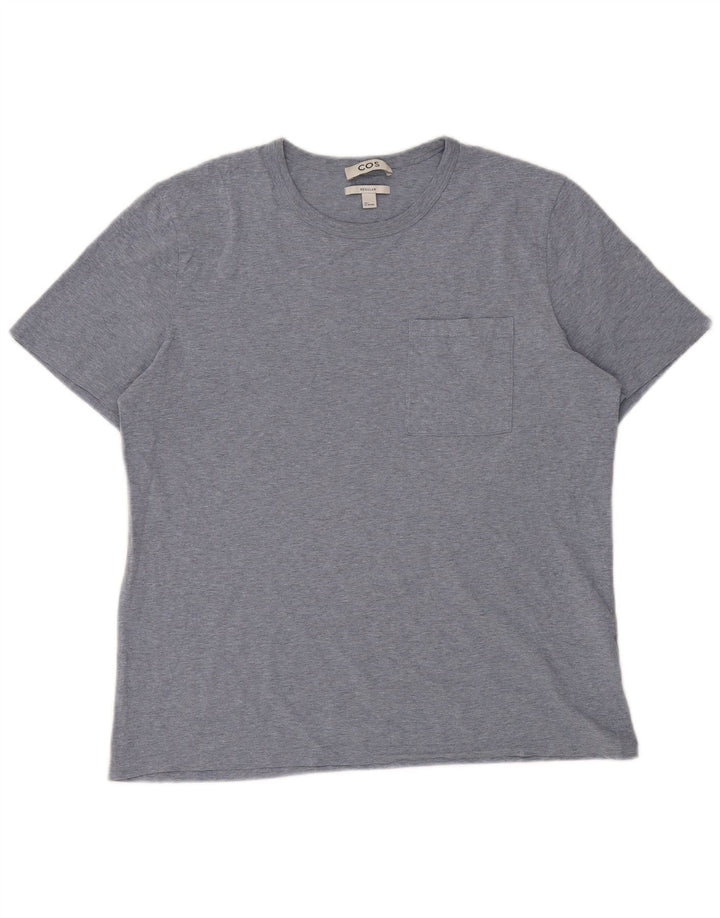 Cos Tricou obișnuit pentru bărbați Top mare, albastru, bumbac cu pete