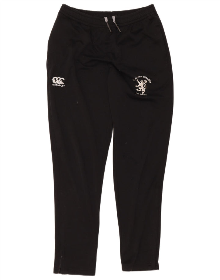 Pantaloni de trening grafic Canterbury pentru bărbați, poliester mediu negru