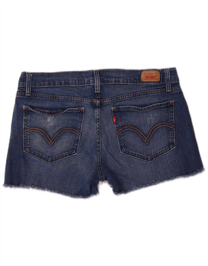 Pantaloni scurți Levi's pentru femei 524 Distressed Super Low Denim US 11 Large W32 Blue