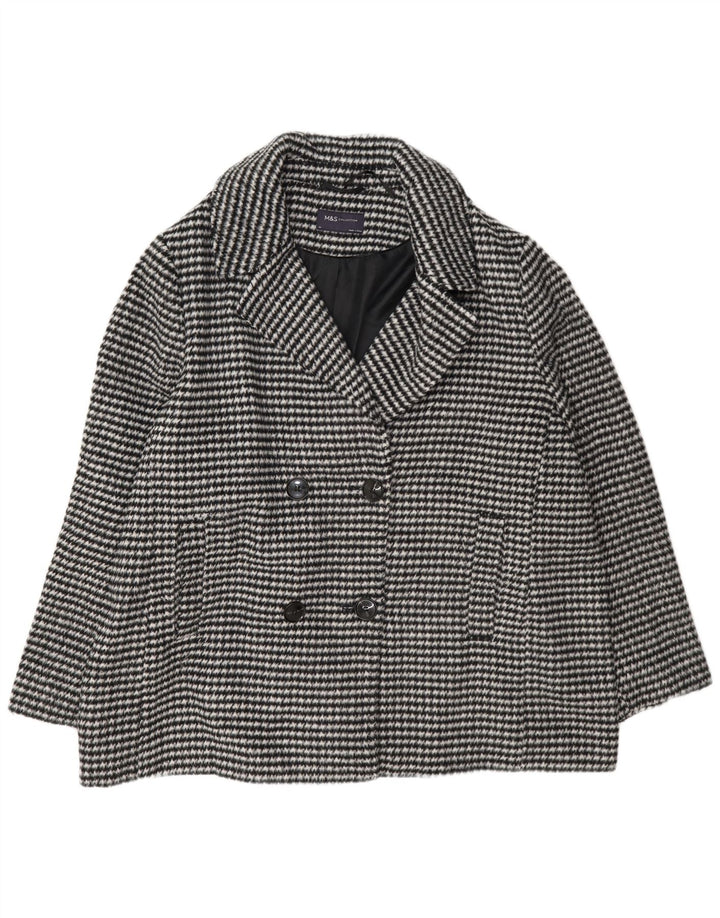 Palton pentru femei Marks & Spencer UK 24 4XL Poliester cu picior de gață negru