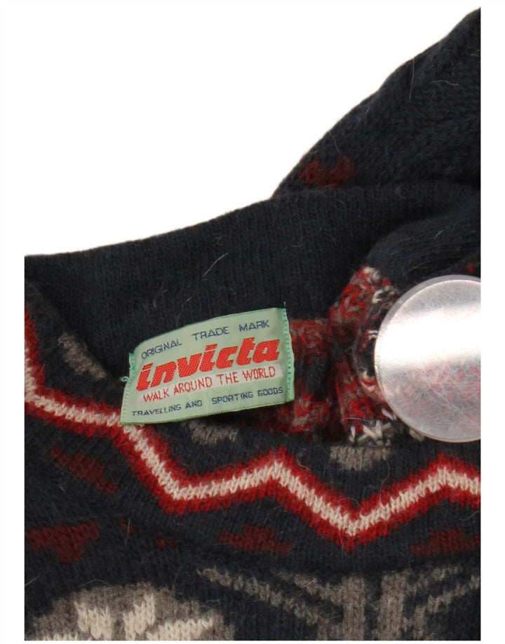 Pulover Invicta pentru bărbați, cu gât crew, mijlociu, bleumarin, Fair Isle