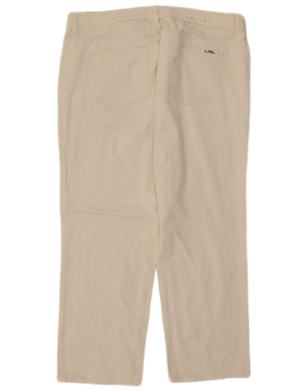 Pantaloni capri drepti pentru femei Ralph Lauren US 16 2XL W40 L25 alb