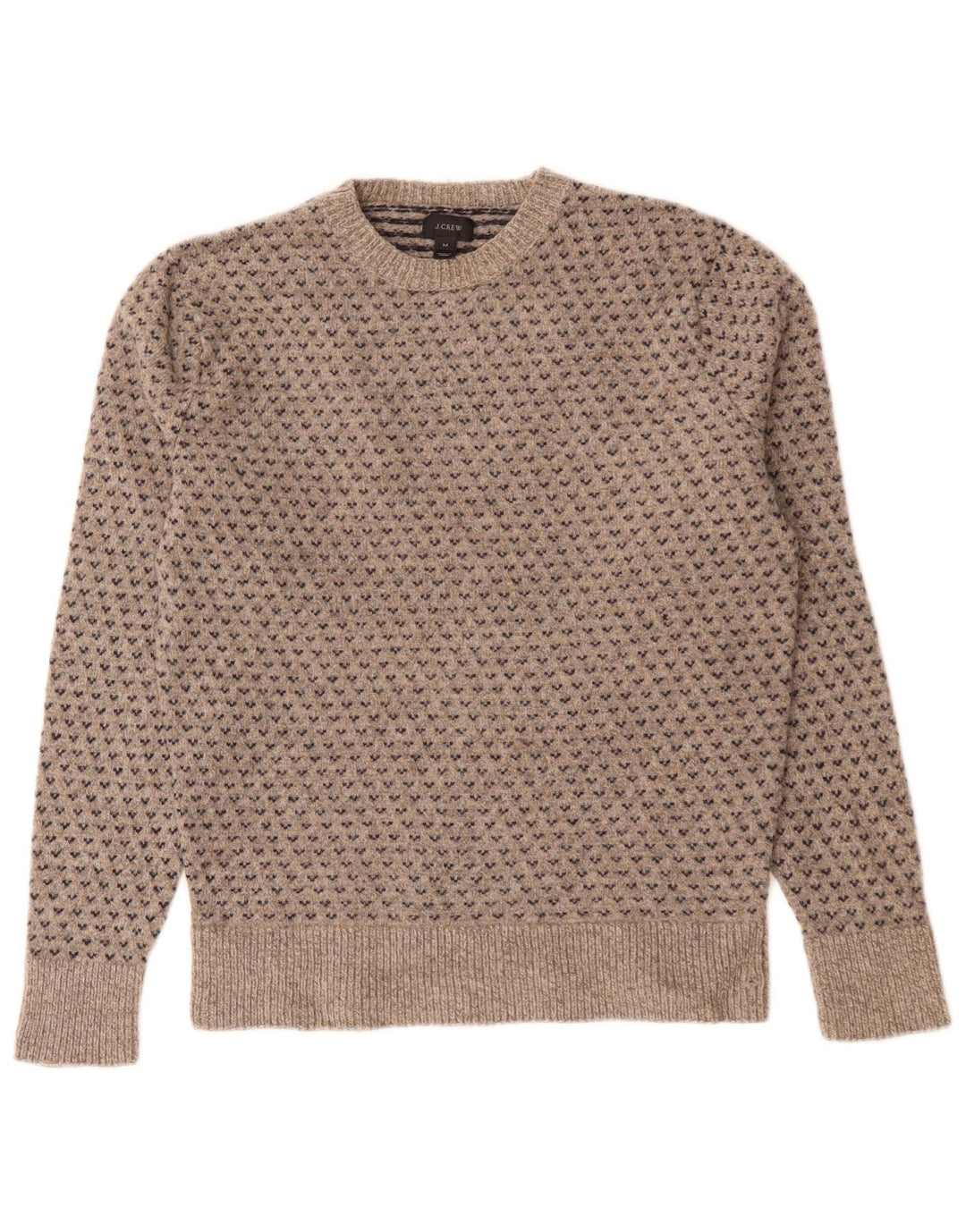 J. CREW Pulover cu gât de barcă pentru femei UK 14 Medium Gri Fair Isle