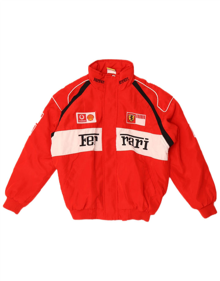Jachetă bomber grafică pentru băieți Ferrari 11-12 ani 2XL, roșu, bloc de culoare
