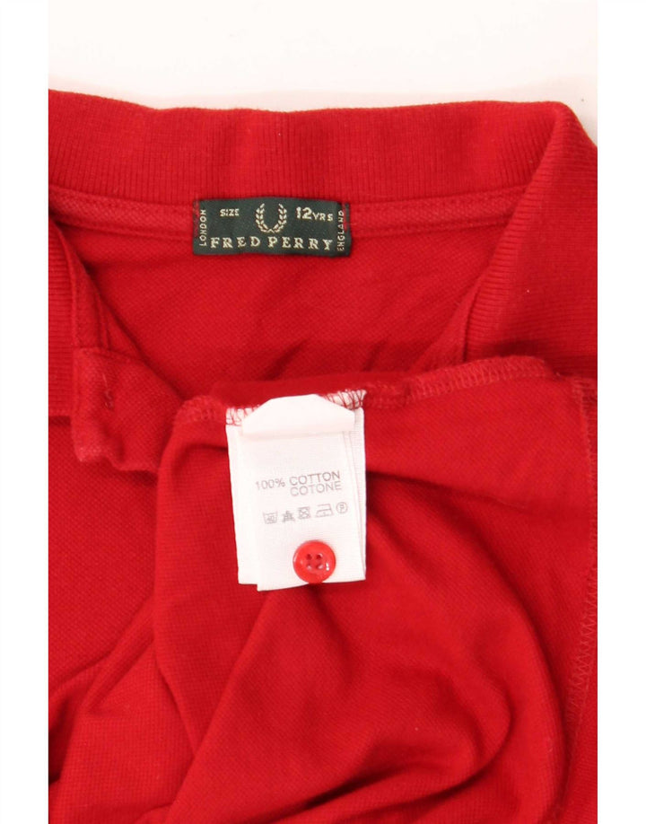 Fred Perry pentru băieți polo 11-12 ani bumbac roșu