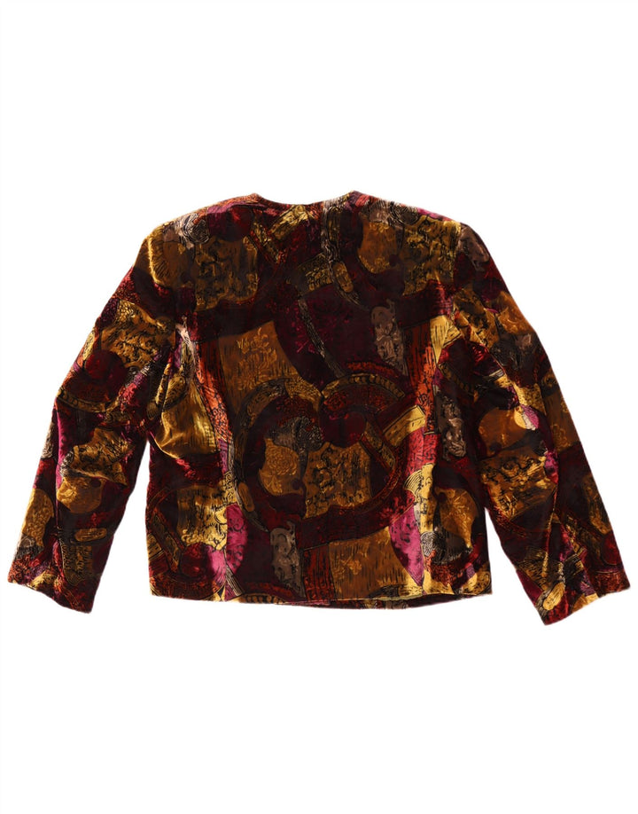 Jachetă vintage pentru femei la dublu piept UK 12 Medium Multicolor