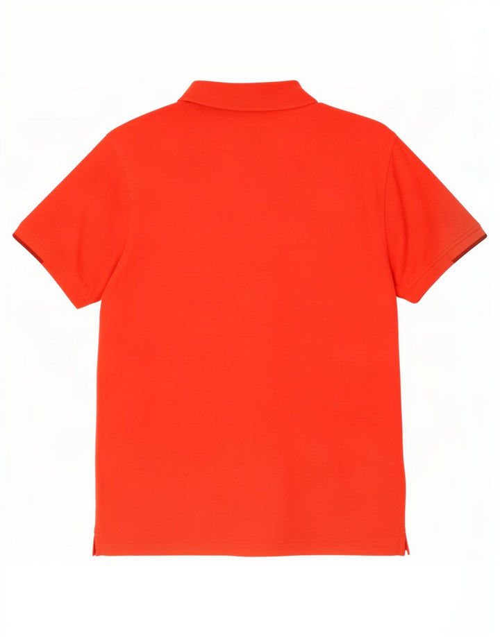 Tricou polo cu grafică Lyle & Scott pentru bărbați, poliester roșu mediu