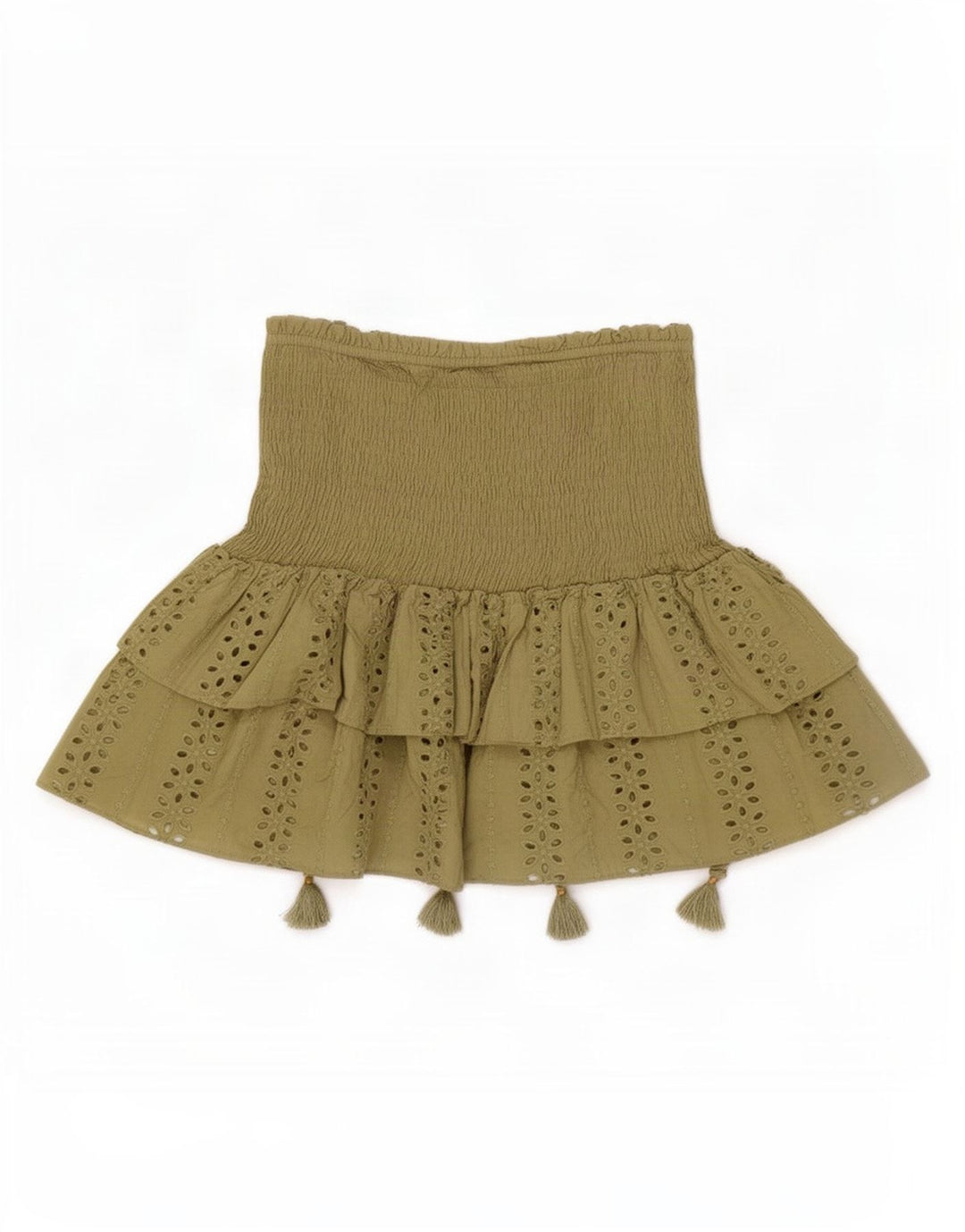 Fusta pentru femeie Zara UK 8 Small Khaki Bumbac