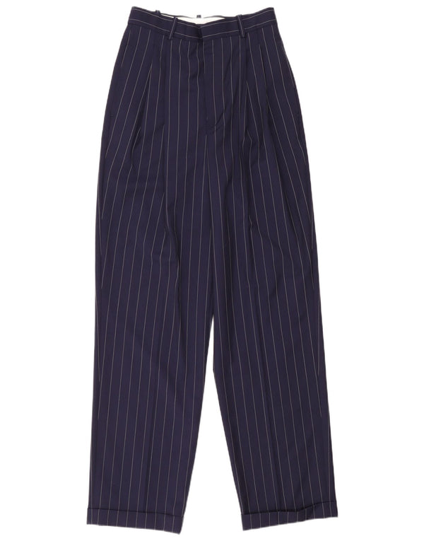 Pantaloni de costum pentru femei Polo Ralph Lauren cu talie înaltă US 2 XS L30 L33 bleumarin