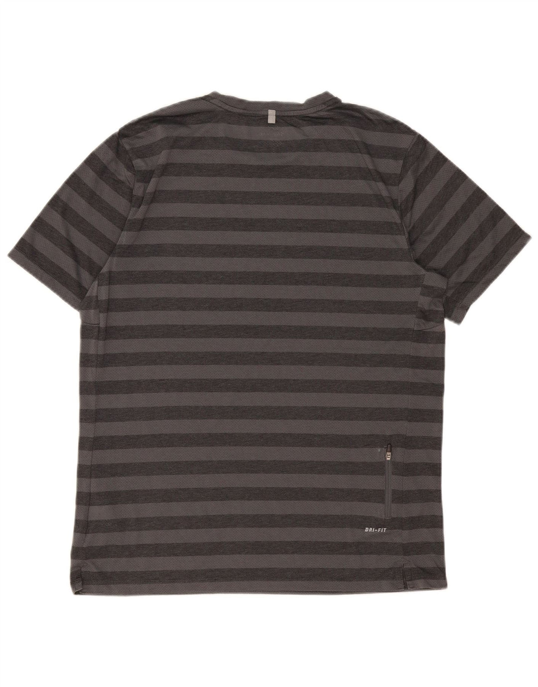 Tricou Nike Dri Fit pentru bărbați Top mare din poliester cu dungi gri