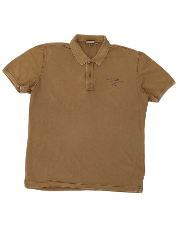 Tricou polo Napapijri pentru bărbați, maro mare