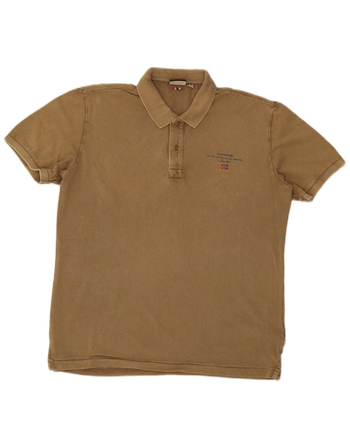 Tricou polo Napapijri pentru bărbați, maro mare