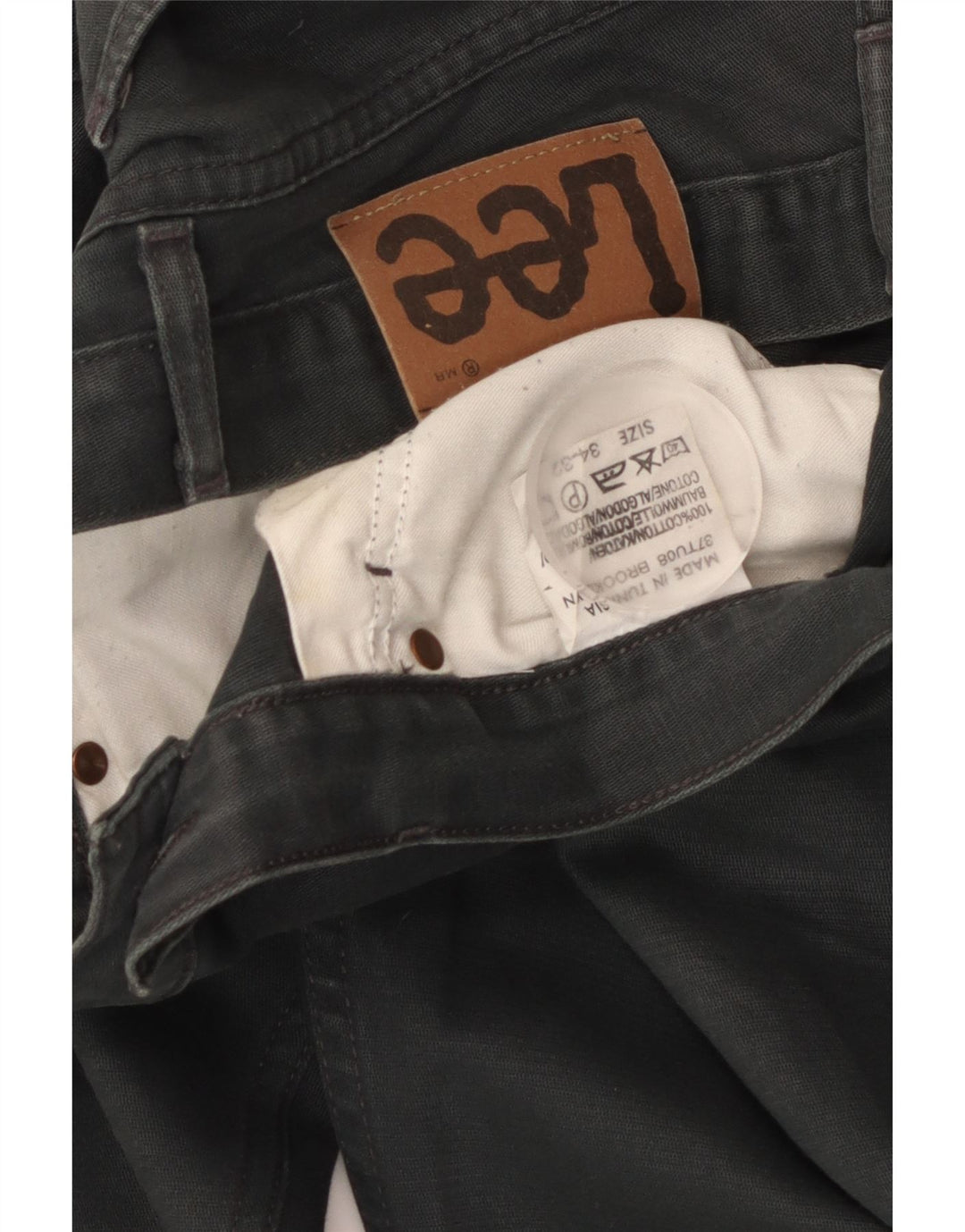 Blugi drepti pentru bărbați LEE W34 L32 bumbac gri