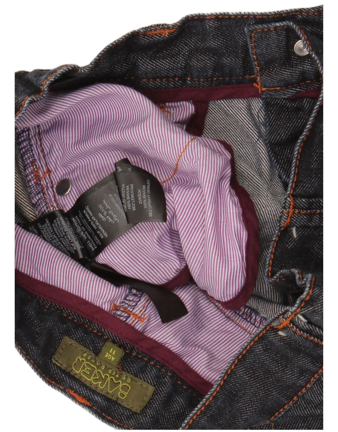 TED BAKER Blugi Banana drepte pentru baieti 10-11 ani W26 L24 bleumarin bumbac