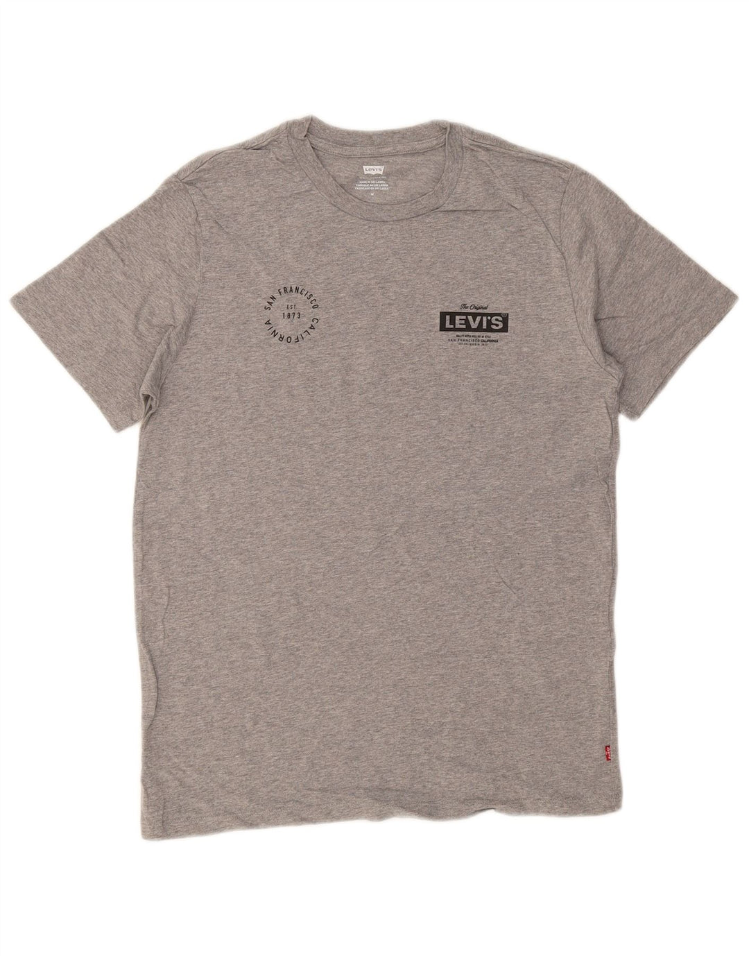 Tricou cu grafic pentru bărbați LEVI'S Top din bumbac cu pete gri mediu