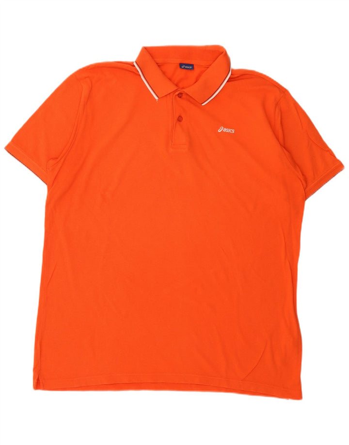 Tricou polo pentru bărbați Asics XL bumbac portocaliu