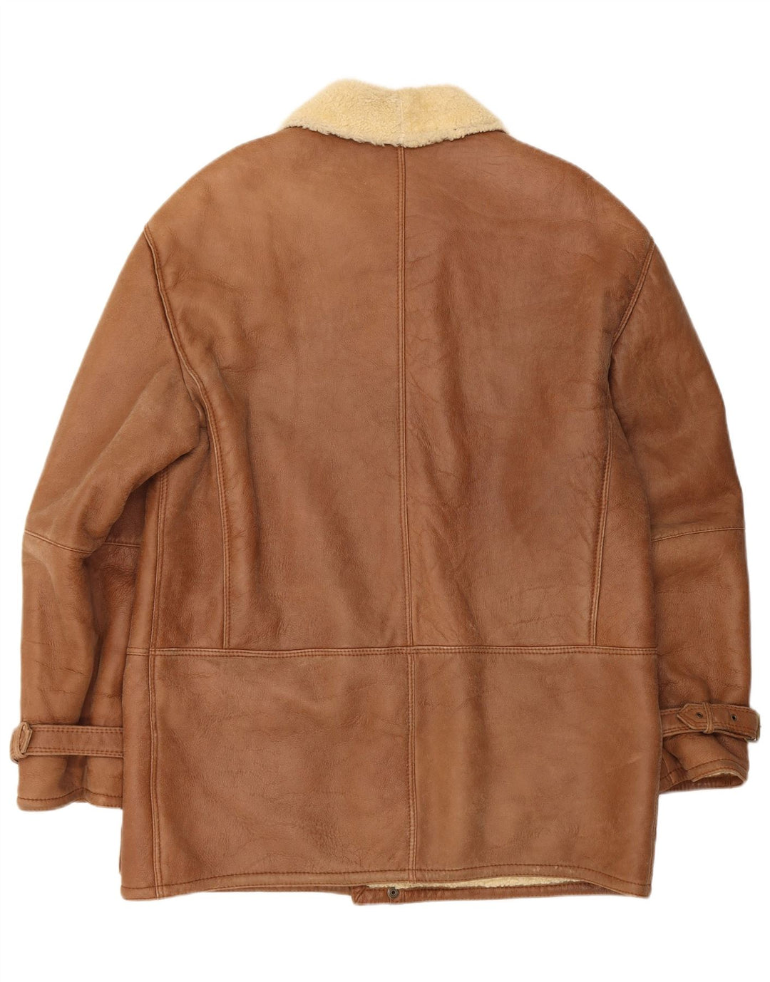 Jachetă vintage pentru bărbați din shearling IT 52 XL bej din shearling