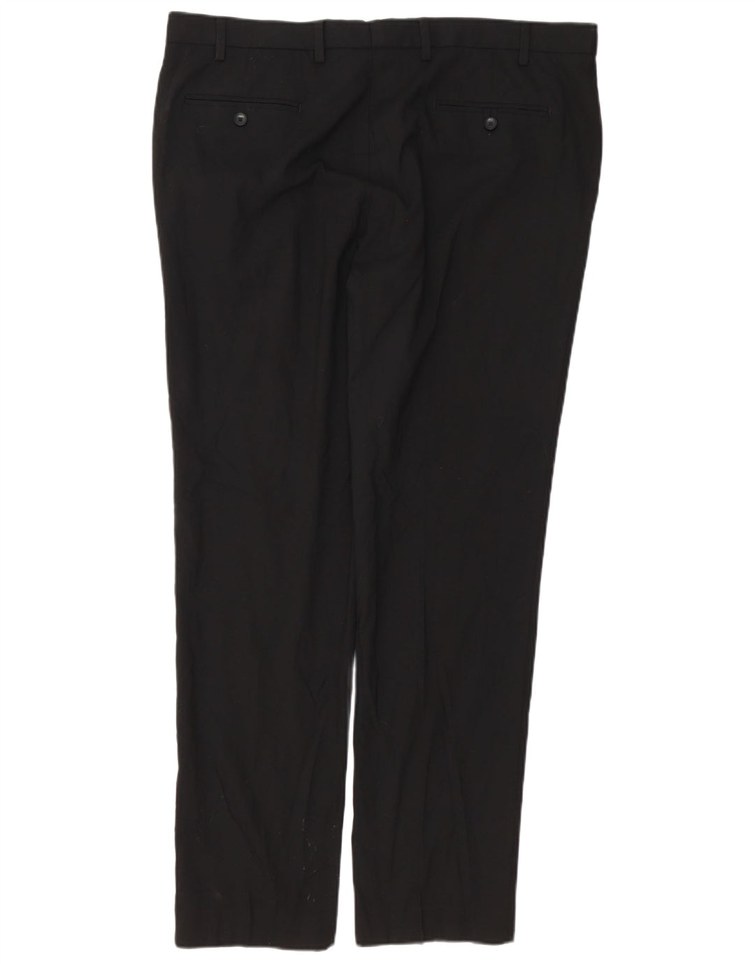 MARKS & SPENCER Pantaloni chino subțiri pentru bărbați L40 L33 Poliester negru
