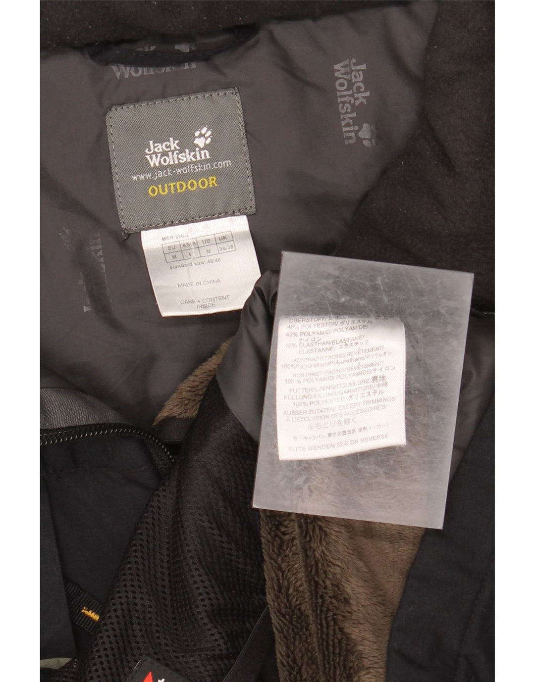 JACK WOLFSKIN Jachetă de vânt pentru bărbați UK 36/38 Medium Kaki Colorblock