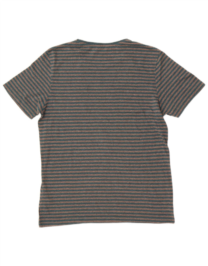 Tricou Jack & Jones pentru bărbați Top din bumbac cu dungi gri mediu